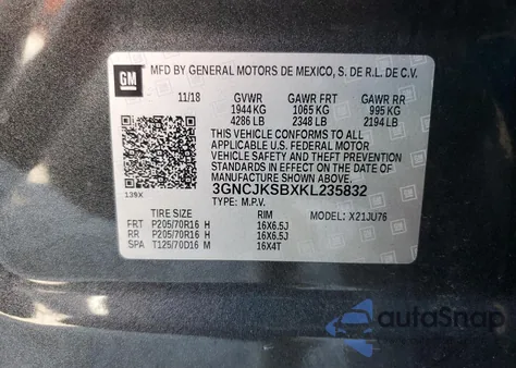 3GNCJKSBXKL235832